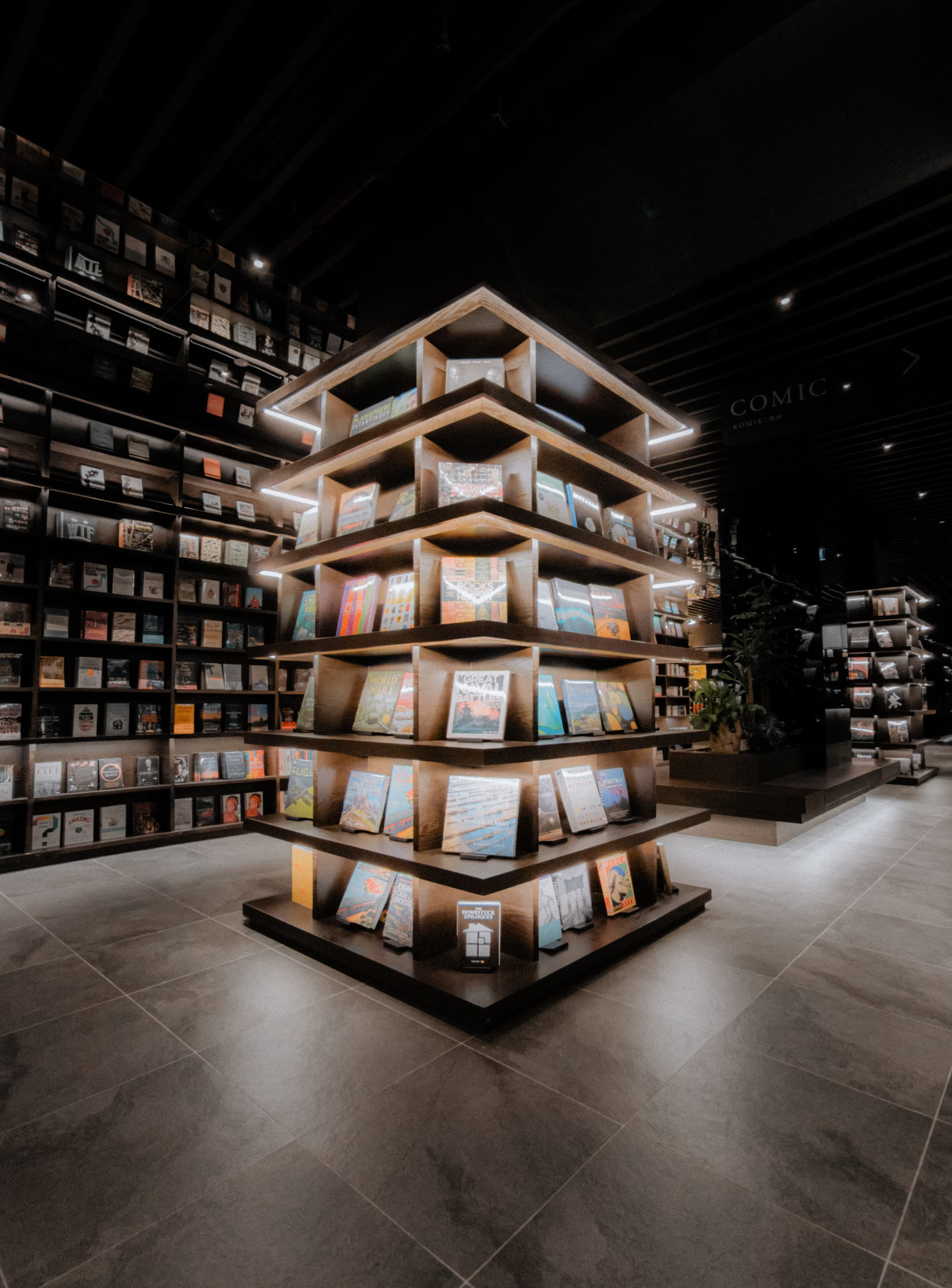 Book Shelf in Middle of Floor