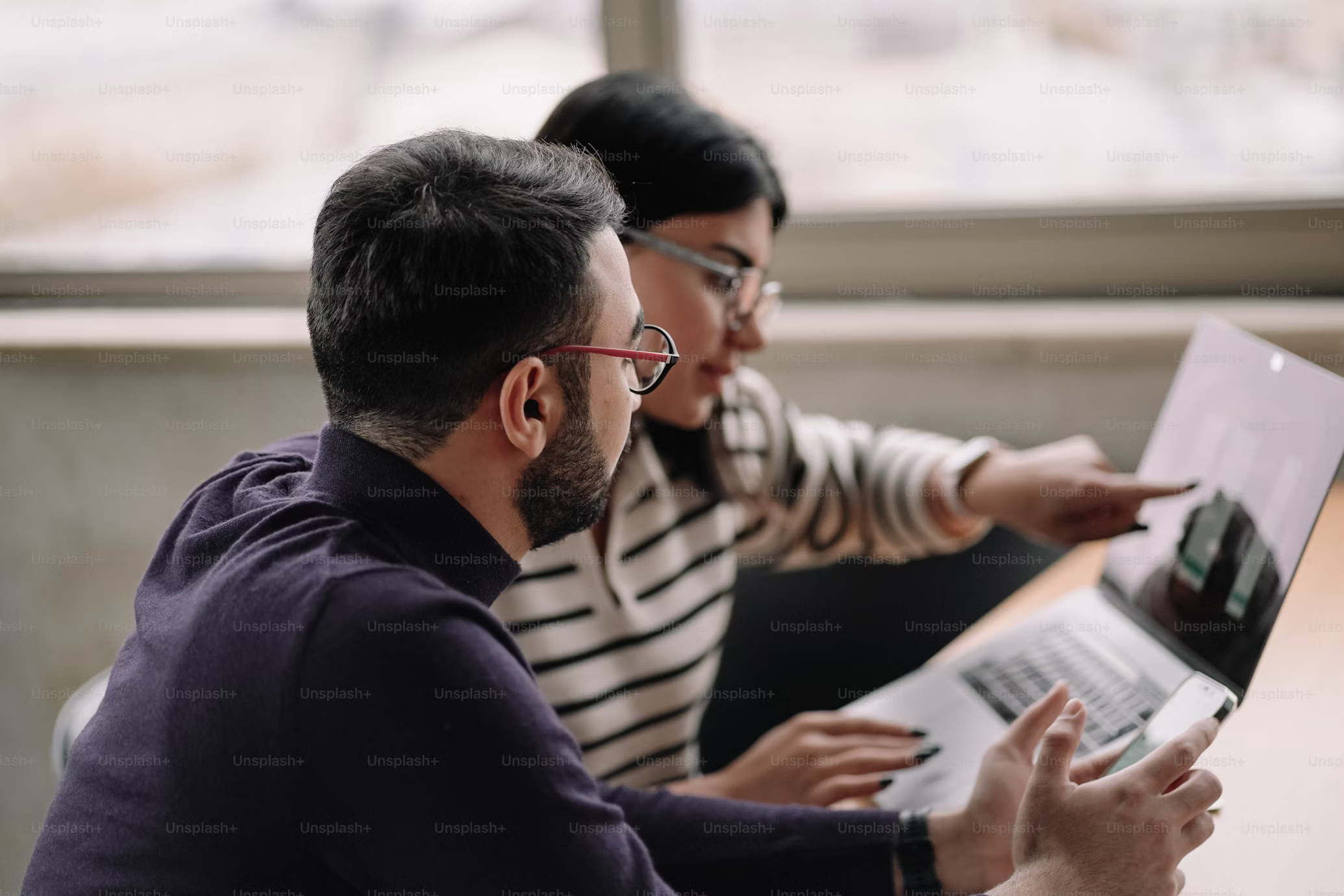 Man and Woman Consulting